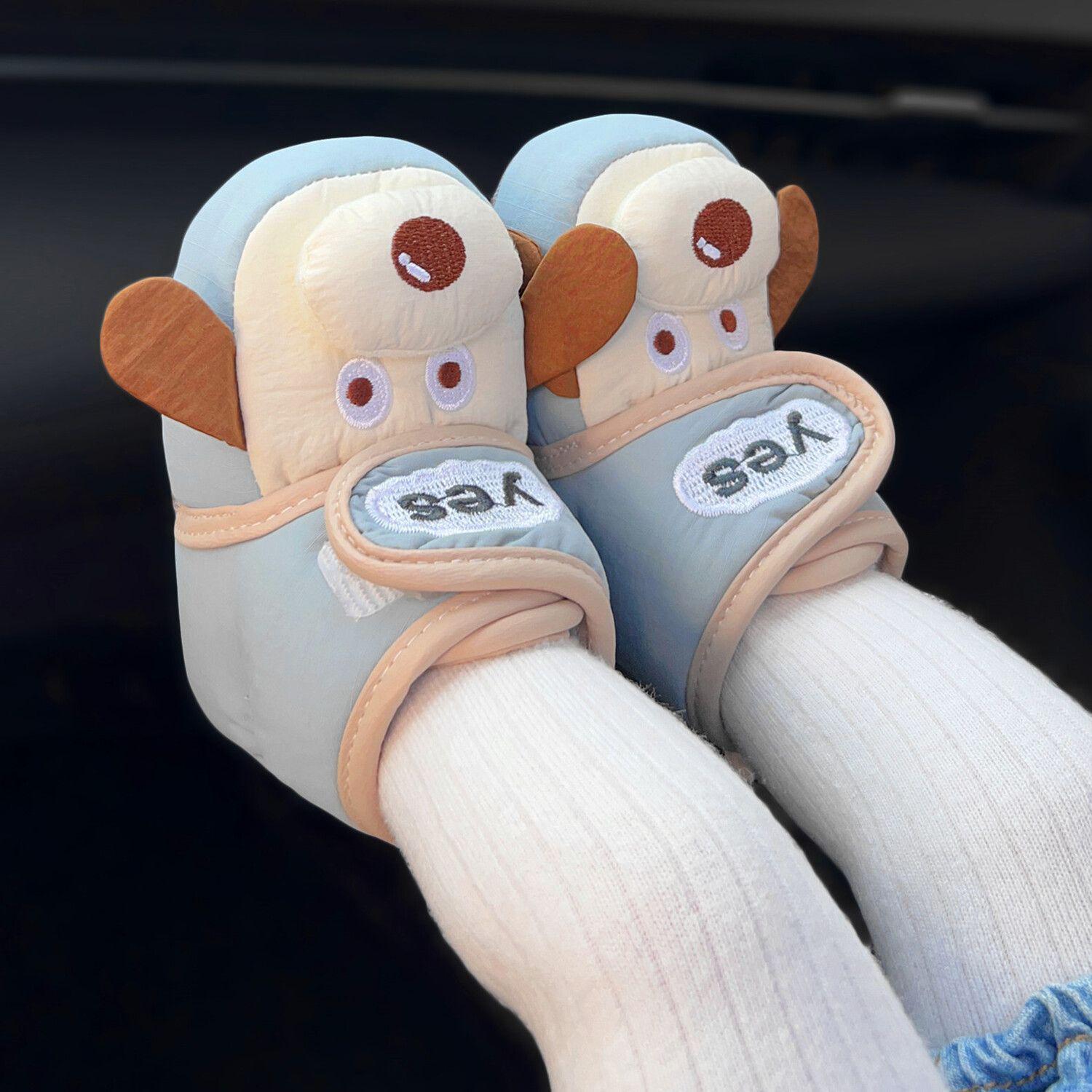 

Baby Fleece Soft Sole Non-slip Shoes for Autumn & Winter, 0-12 Months, Boys & Girls M Inner Length 12.5cm (7-15 months)