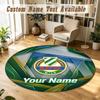 Round Rug Custom NameRapid Wien FC Pattern Non Slip Carpet Home Floor Decor