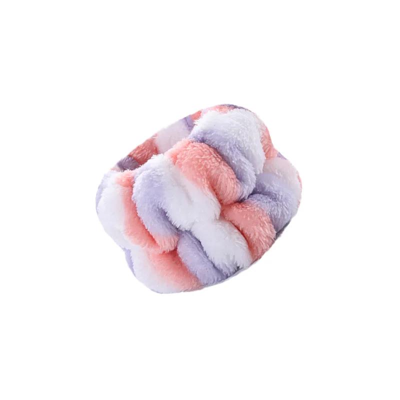 One Pair Washing Face Spa Wrist Washband Hair Band Solid Color Microfiber Absorbent Hair Accesories Headwrap Handmade Makeup