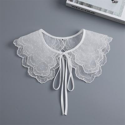 Perfect Match New Women White Fake Collar Vintage Detachable Shirt Collar Autumn Blouse Sweater False Collar Lapel Top Neckwear Ties