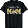 Football & Cheer Mom Mama of Both Cheerleader Gold & Black T-Shirt