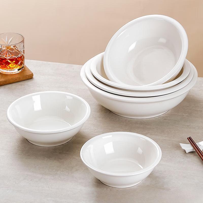 Ru Han Pure White Magnolia Ceramic Soup Bowl