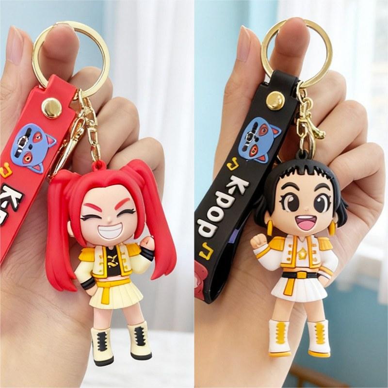 Kpop Demon Hunter Birthday Party Favors Gifts Keychains Kpop Anime Fans Backpack Charms Keyring New Year 2026 Christmas Gifts
