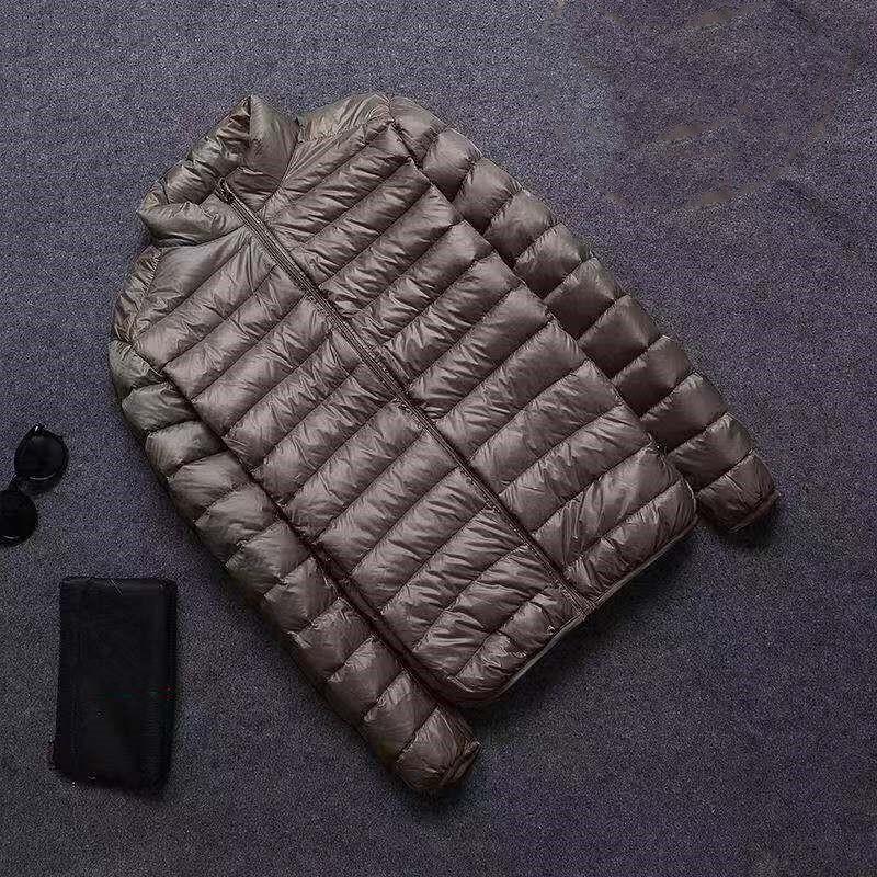 

Мужская осенне-зимняя портативная легкая куртка для молодежи, с воротником-стойкой, утепленная, теплая, повседневная верхняя одежда L