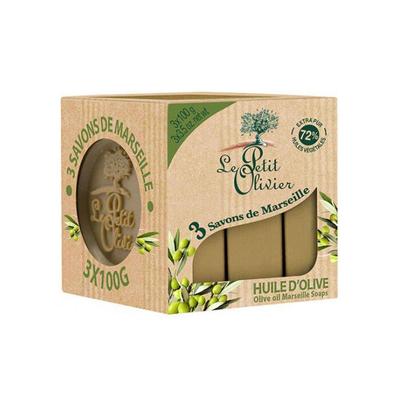 LE PETIT OLIVIER Olive Oil Marseille Soaps 3 X 100g