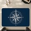 Nautischer Kompass Flur Teppich Waschbar Rutschfest Wohnzimmer Sofa Stühle Bereichsmatte Küche Fußmatte Bereichsteppich