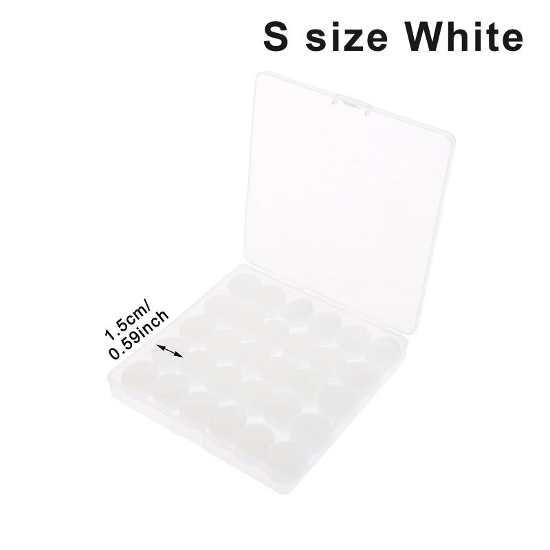 

30Pcs Silicone Ear Plugs Reusable Earplugs For Sleeping Swimming Traveling Working Studying Noise Reduction Flexible Ear Plugs S білий