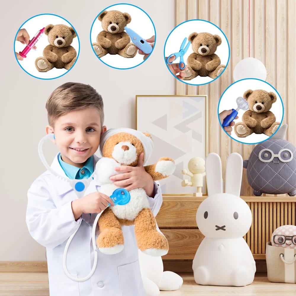 Arzt Krankenschwester Rollenspiel Set Medizinische Werkzeuge Mit Stethoskop Spritzen In Einer Spielzeug-Trolley-Box Ideales Geschenk für Kinder Jungen Mädchen