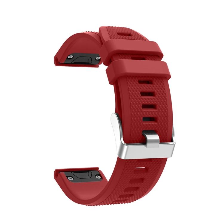 For Garmin Fenix 5 Silicone Watch Band(Black)
