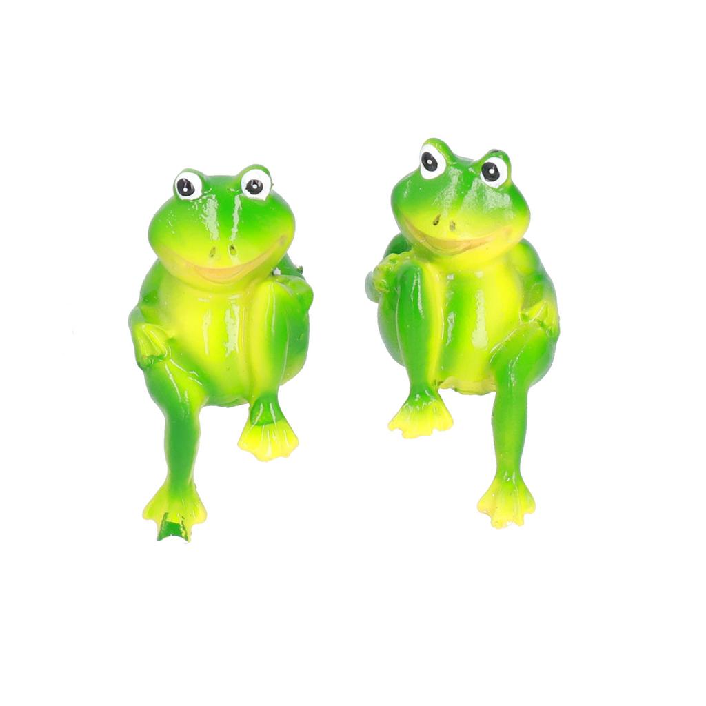 Froschdeko Handgefertigt Harz Mikro-Landschaft Langlebig Farbecht Geschenk Frosch Gartendeko für Zuhause