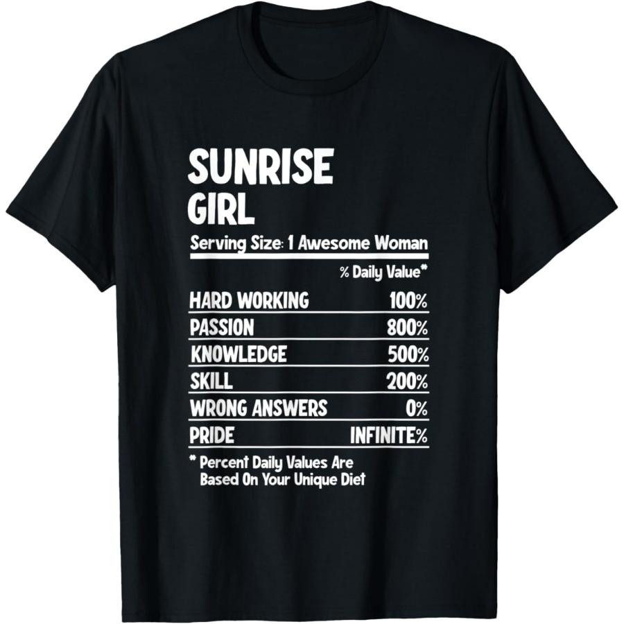 Sunrise Girl T-Shirt XXXXXL чёрный