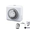 15A 1250W Mechanical Timer 24-Hour Cycle Outlet Timer Automatic Shutdown Timer  Daily On/Off Cycle