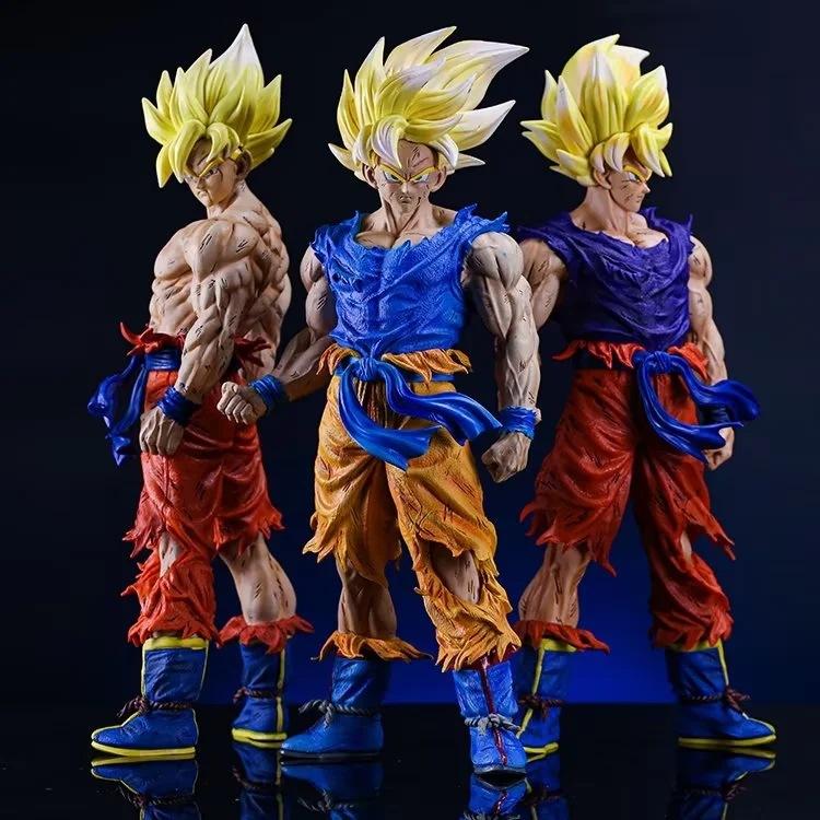 45cm High Quality Big Size Dragon Ball Z Son Goku with Base Figure Collection Model Toys