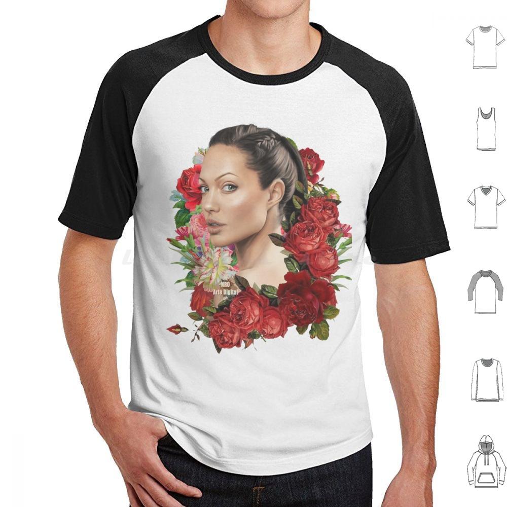 Angelina Jolie T Shirt Cotton Men Women DIY Print Angelina Jolie No Digital Art Cinema Hollywood Tie Star Brangelina Tomb Raider