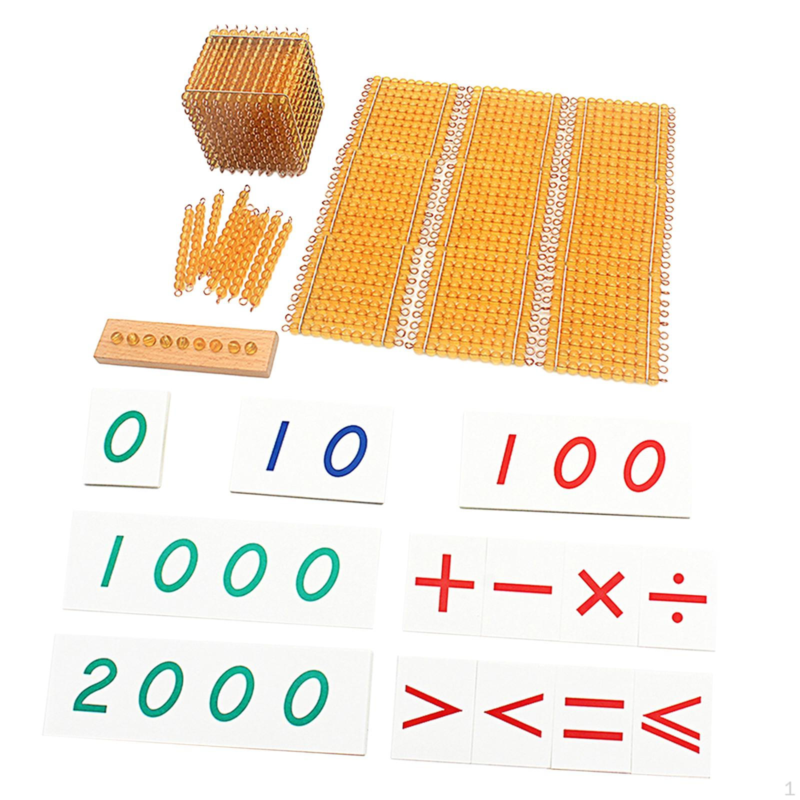 

Математические игрушки Монтессори для детей, обучающие математике для детей, золотые золотистый