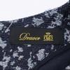 DRAWER 6521-299-1047 Navy Silk Cupra Flower Jacquard Back Zipper Pullover Tops Not Written blackUsed
