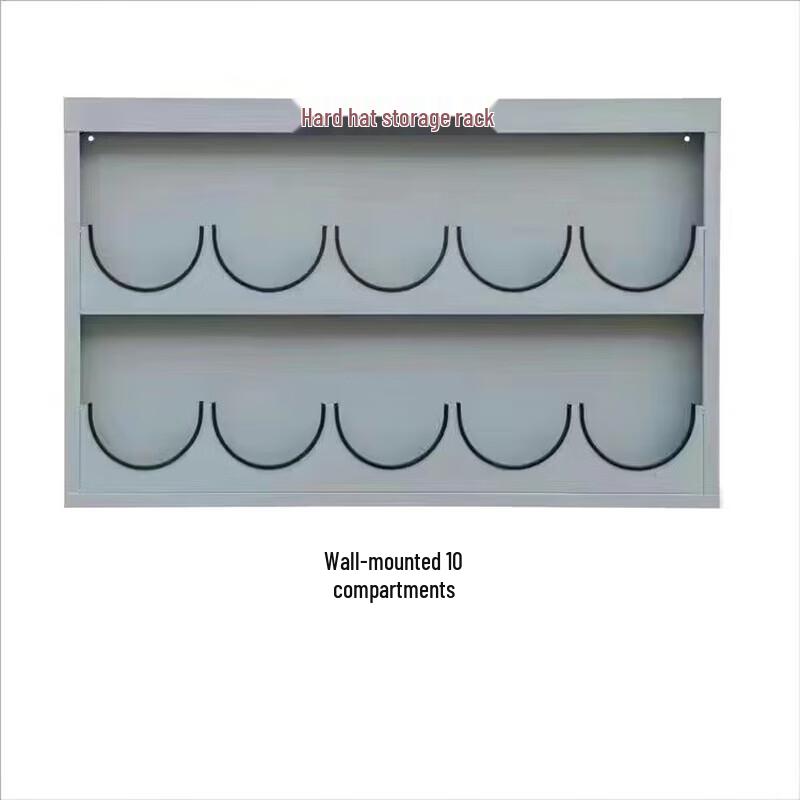 Industrial Wall-Mounted Safety Helmet Rack