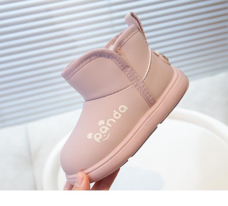 Kids' 2025 Winter Thickened Velvet-Lined Snow Boots - Waterproof, Casual Cotton Shoes for Boys and Girls