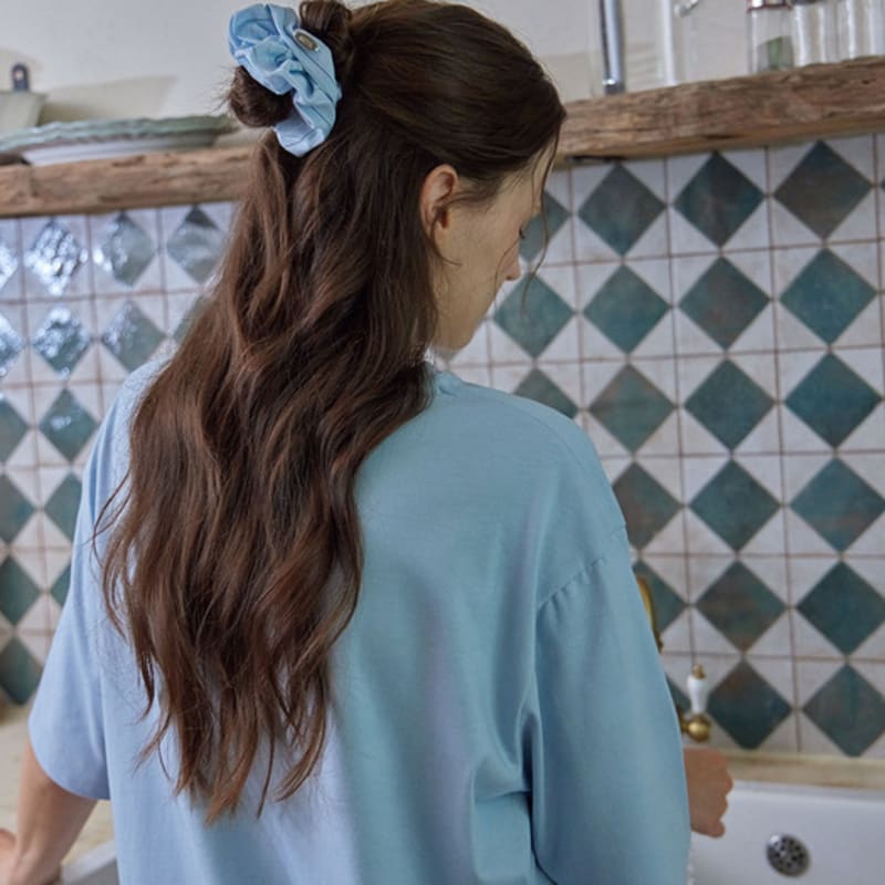 AUTH. Soft Scrunchie (Sky Blue)