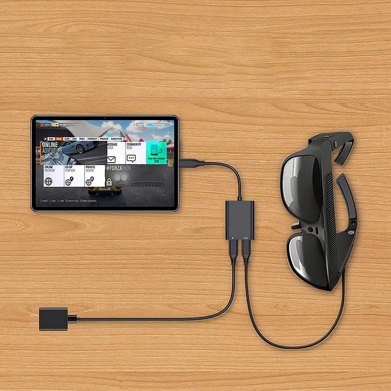 Ar Charging Transmission Module Data Cable Type C For Air Rokid Glasses 2 In 1 Docking Station Live Streaming Type-C Adapter