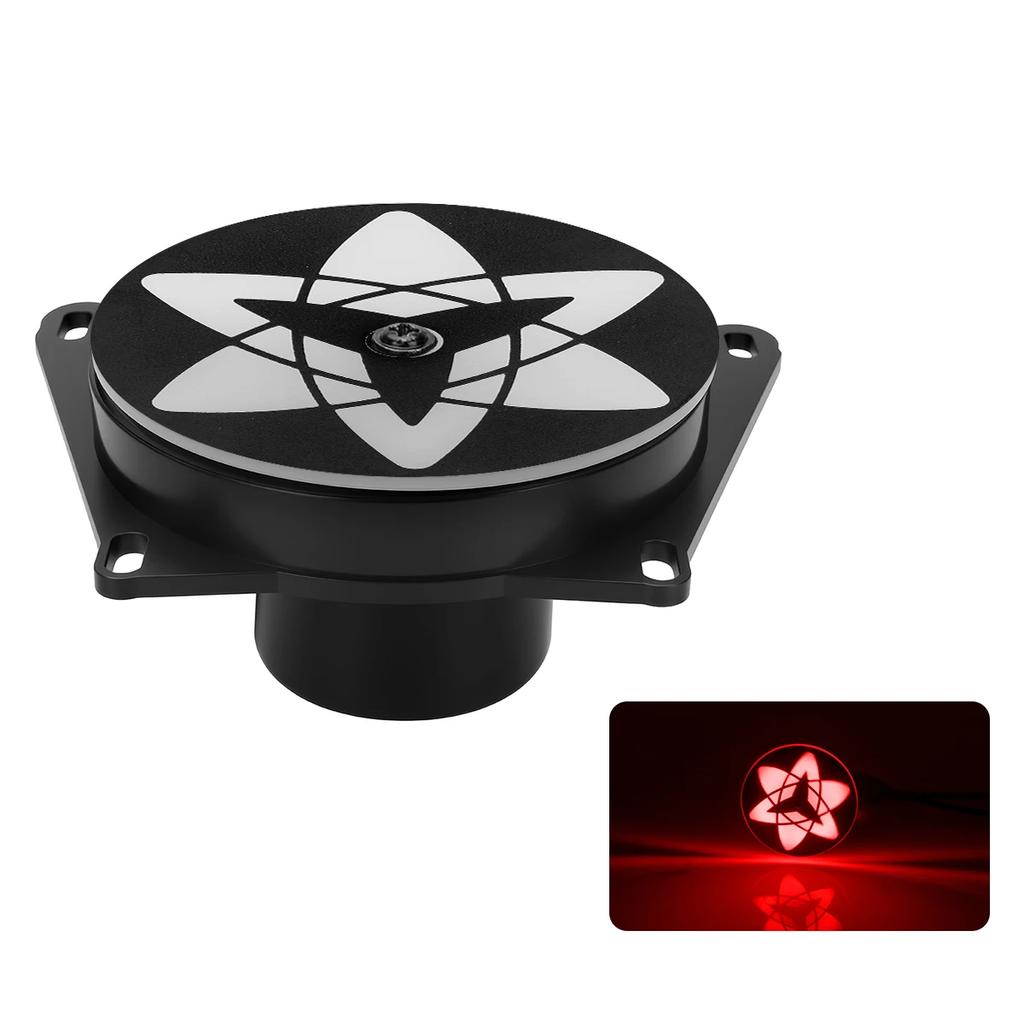 1x Motorcycle LED Anime Cool Rotating Wheel Eyes Decorative Rear Tail Light RGB Angel Eye Aperture Automobile Fog Lamp JDM