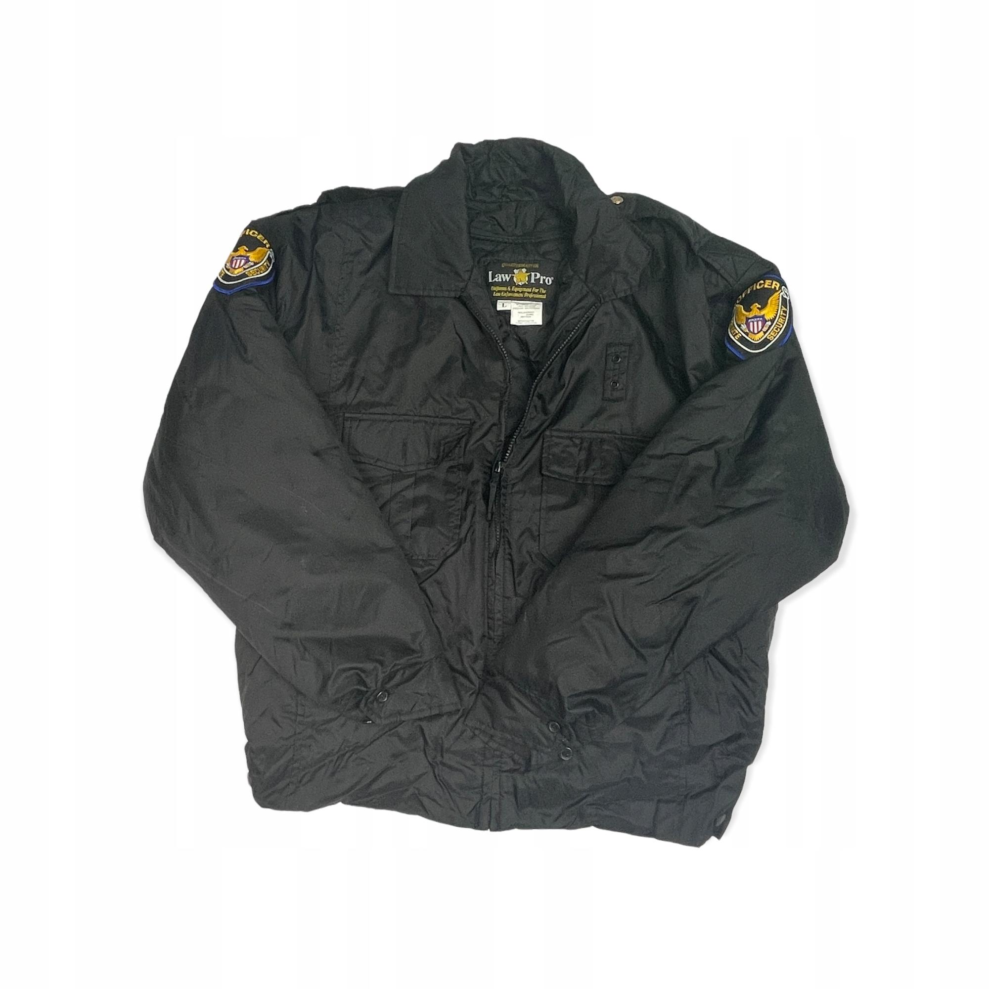 

Black Men s Hooded Jacket LAW PRO L - Used