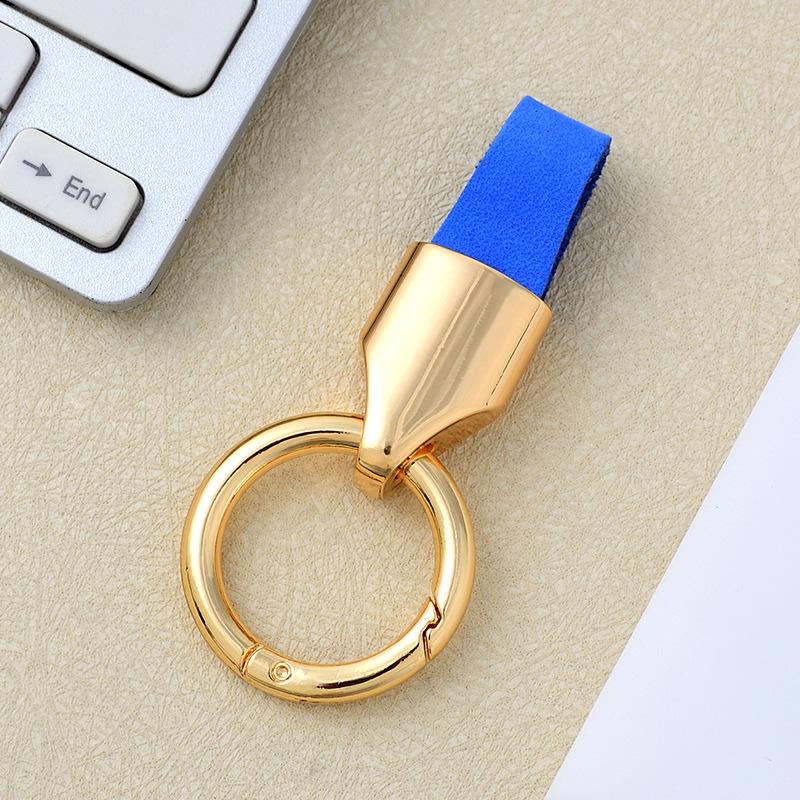 Personalisierter Auto-Schlüsselanhänger für Herren - Kurzer Anti-Verlust-Leder-Schlüsselanhänger mit aufgedrucktem Logo