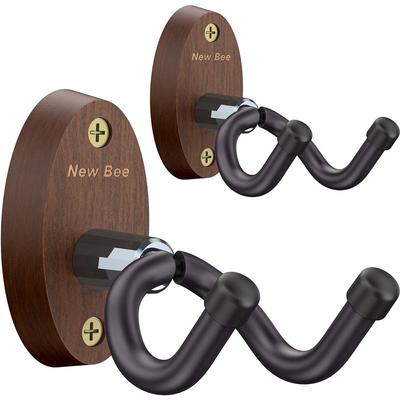 New Bee Guitar Guitar Easy Suitable for and Other Set of 2 Hanger, Wall-Mounted Hook, Stable, Space-Saving, Installation, Guitars, Basses, Ukuleles,