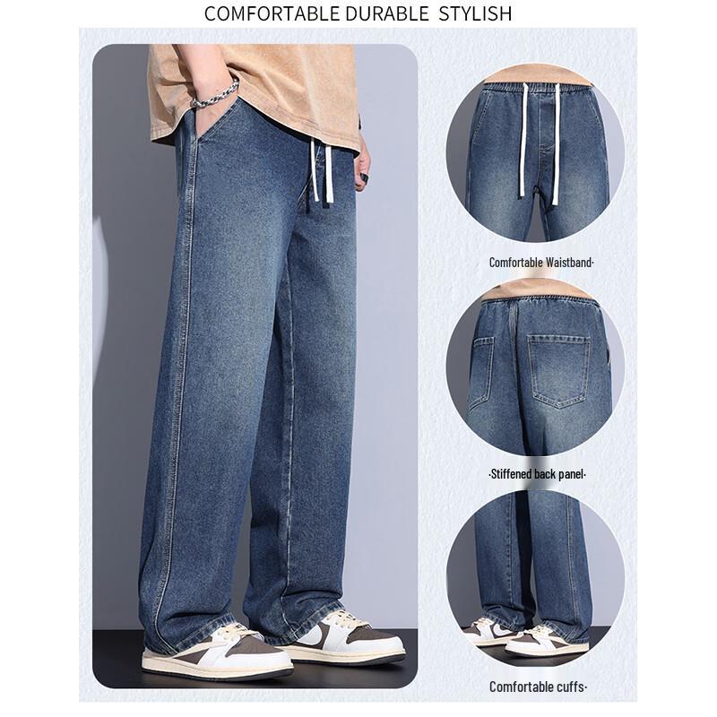 Jeanswest Men's American Style Loose Straight Casual Jeans