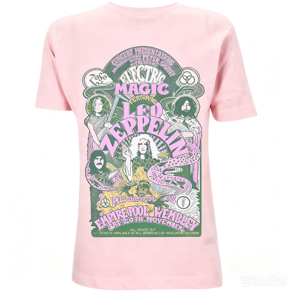 The Mother Ship Led Zeppelin Cotton Tshirt For Adult Summer Funny Tshirts Hippie Tee Shirt Oversized Cheap Clothing
