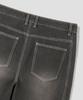 Age O.D. Curved Wash Cut-Out Wide Denim Pants [Dust Black]