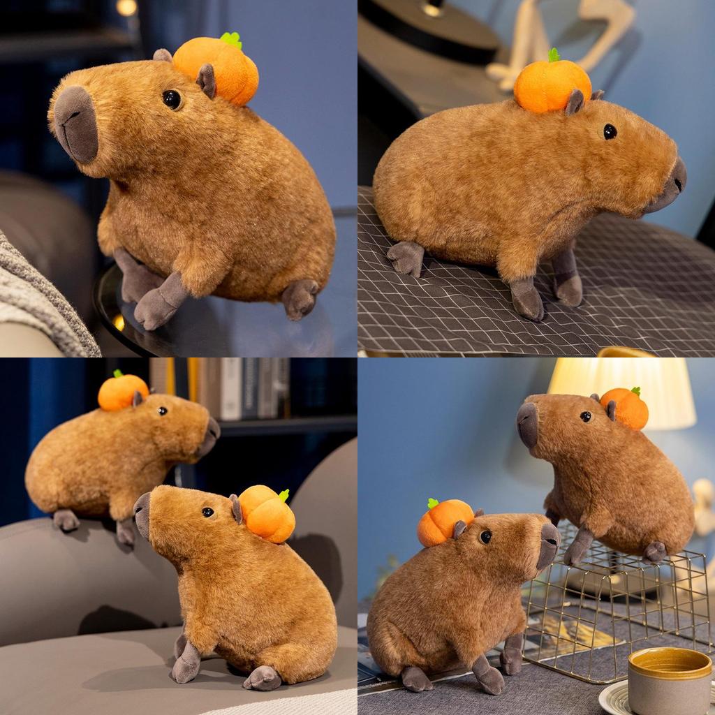 Realistisches Capybara Plüschtier Weiches Kuscheltier 30cm Lebensecht Heimdekoration Geschenk für Erwachsene Kinder