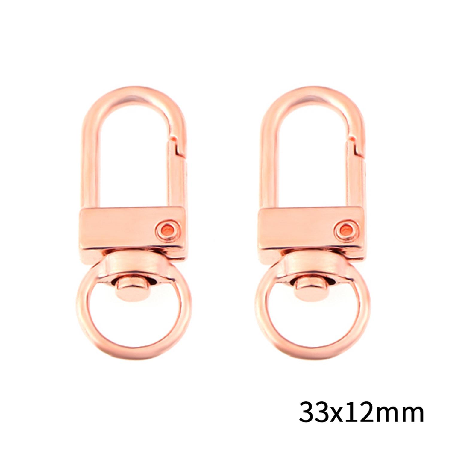 

10/100 pcs randomly Colorful Carabiner Clasp Key Chain Lobster Clasps Rotating Keychain Hooks Metal Hook Crafting Essential 10pcs рожевий колір золота