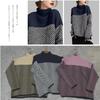 RoyzTocz Striped Turtleneck Knit Long Korean Perfect for Going and Winter Women's Sweater, Sleeve, Slimming, Style, Versatile, Casual, Cute, Stretchy,