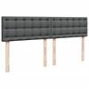 Vidaxl Continental Bed With Mattress, Dark Grey Fabric 180X200 Cm