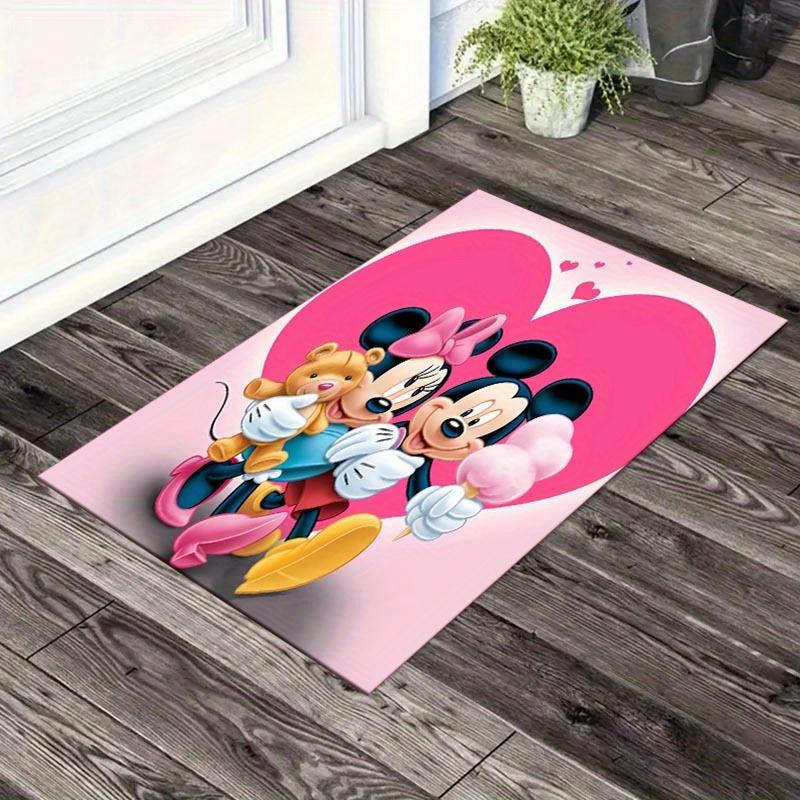 

1pc Mickey Mouse Heart Pattern Area Rug Soft Flannel Floor Mat for Living Room, Office, Bedroom, Outdoor and Camping, Sofa Coffee Table Floo 60cm by 90cm