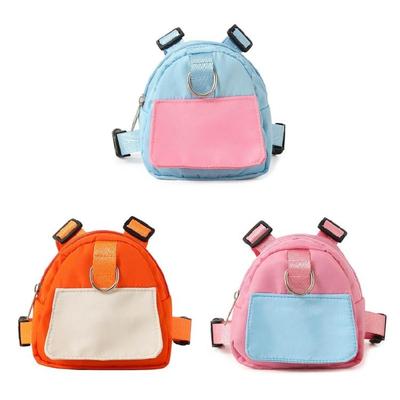 Pet Self Backpack with Tractions Buckle Adjust Size Shoulder Belt for Small Dogs
