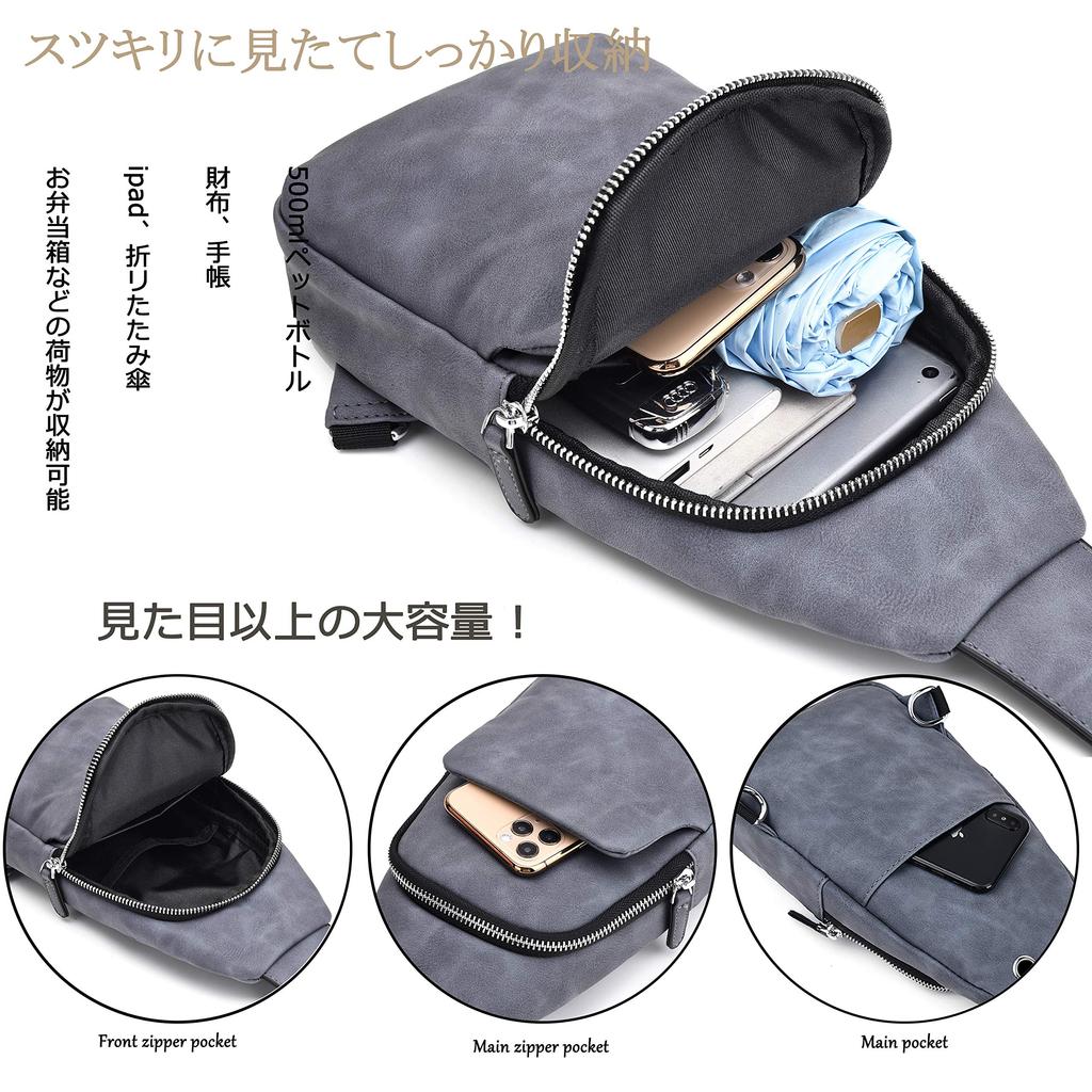 FSDWG Läder Crossbody Stor Populär Märkesväska, Kapacitet, Ambidextrous, Vattentät, [Autentisk]