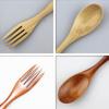 2 In1 Natural Wood Cutlery Dual Head Soup Spoon Fork Dinner Tableware Set Creative New Kitchen Flatware