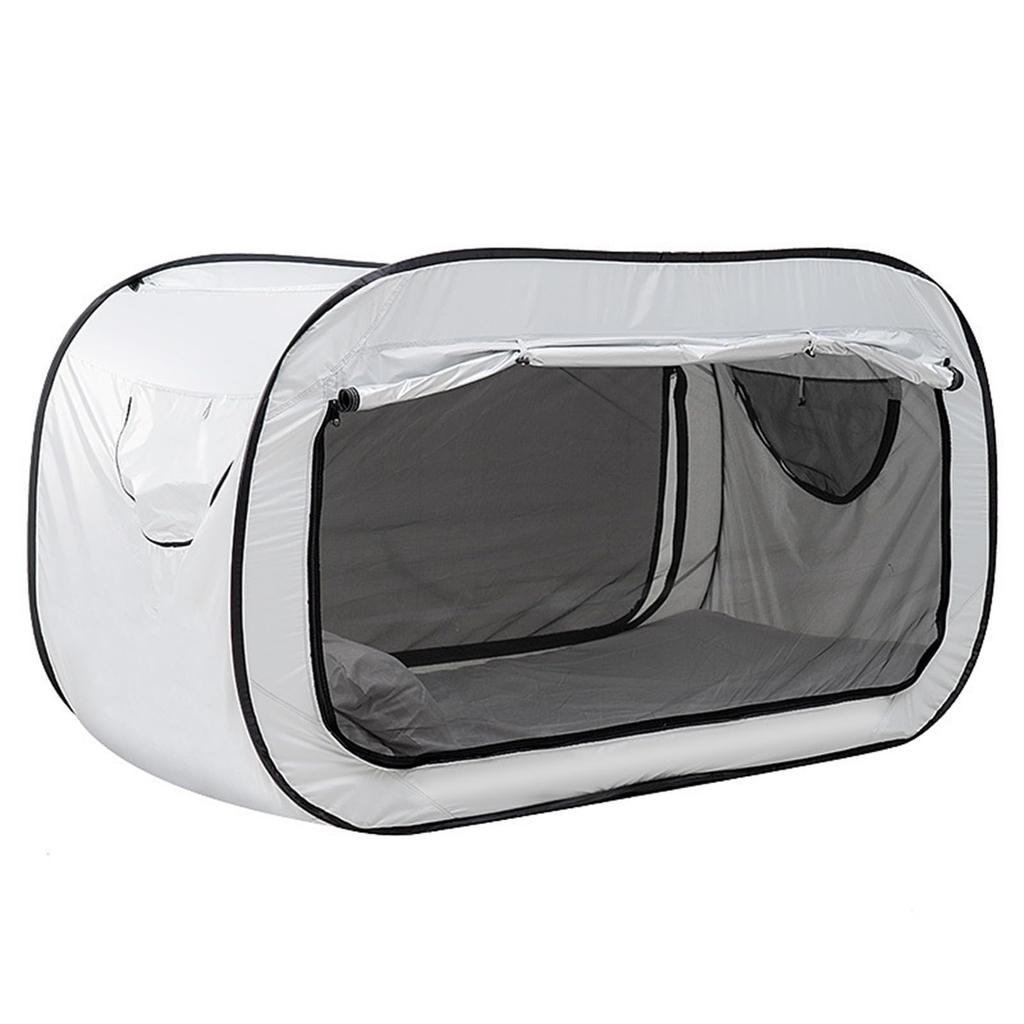Innenbettzelt, Pop-Up Bettzelt, Polyester, Lichtblockierend, Praktisch, Faltbar (Weiß)
