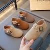 New Fashion Boys Girls Moccasins Hook&loop Non-slip Elegant Kids Flat Shoes Soft Sole Children Leather Shoes Retro Sweet