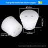 Hole-Punched Food Grade Silicone Stopper for Test Tubes, Bottles, and Water Pipes.