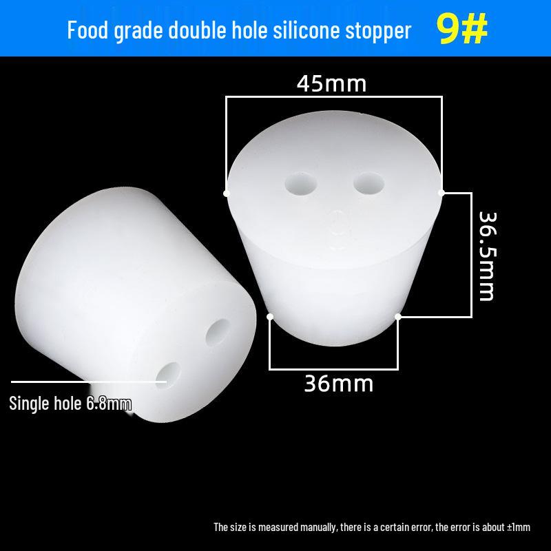 

Пищевая силиконовая пробка для пробирки с двумя отверстиями для виноделия