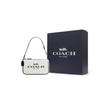 COACH Nolita Canvas With Smooth Leather Shoulder Bag Small Women's Black White CP252-SVCAH