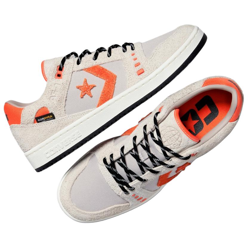 Converse AS-1 Pro Suede & Cordura - Papyrus Rosso Vermiglio Sneakers Unisex Panna Nero A10585C