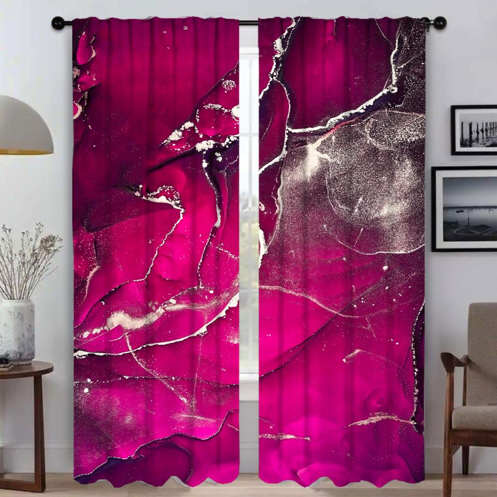 M-MarbleS Curtains for Living Room Curtain for Room 2 Panel Halloween Decoration Home Interior Curtains Partition Kitchen Camera