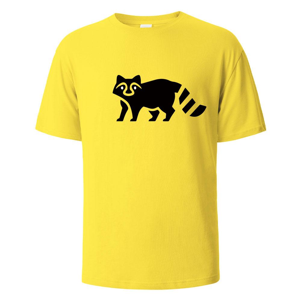 Little Raccoon Funny Printed Tshirts For Men 100Cotton Summer Breathable Comfortable Tops ShortSleeved Oneck Men Clothing