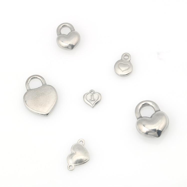 

Геометрический кулон-замок в форме сердца и браслет-ожерелье с подвесками - Нержавеющая и титановая сталь Model 1