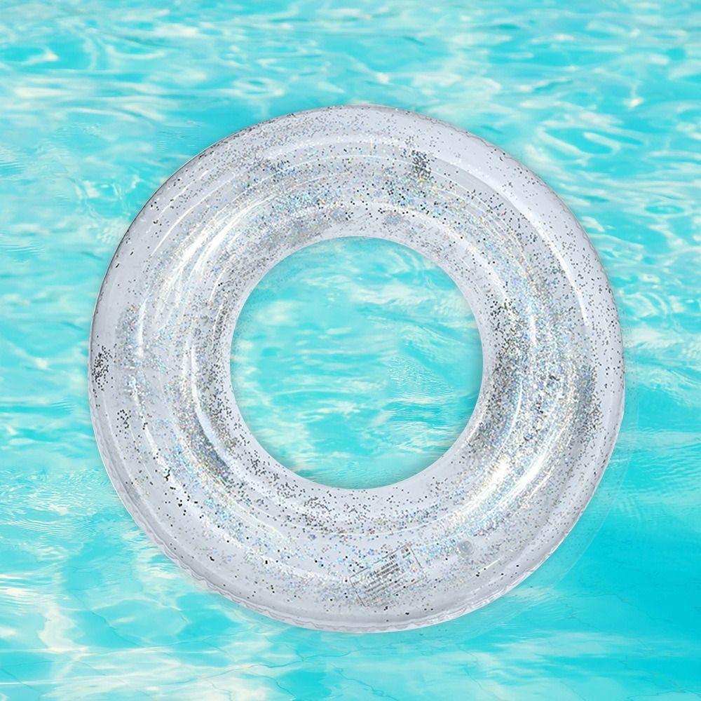 Heart Pool Float Swimming Ring Glitter Sequin Inflatable Swimming Circle Swimming Ring  Summer