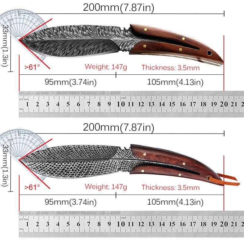 4CR13 Multi-Purpose Kitchen Knife for Fruit, BBQ,Cooking,Stainless Steel Meat Cleaver Boning Knife Chef Knife for Kitchen